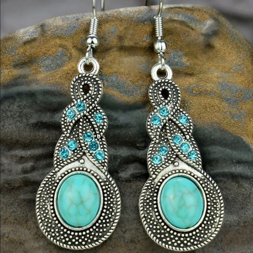 Turquoise and Silver Earrings